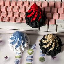 1pc 3D Printed Spiral Cone Volcano Shaped Decor, Plastic Material, Holiday Home Office Desk Decoration, Suitable For Thanksgiving, Birthday, Valentine's Day, Christmas, Bridal Shower, Bar And Adult Party, Wedding, Spring, Halloween