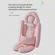 Generic Infant Insert Compatible With  Swing  Swing And Infant Car Seat, Newborn Insert Baby Head Body Support, Reversible Design, Breathable Soft Fabric, 1Pcs - Dots - Rosa - Ver 6