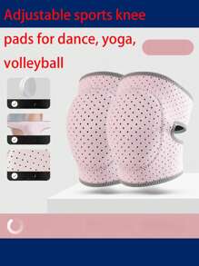 1pc Thick Knee Pads For Dance, Yoga, Volleyball, Anti-Slip & Shock Absorbing, Adjustable For Men & Women, Padded Knee Support With Thick Sponge & Straps