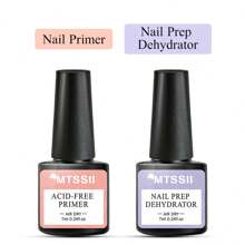 2PCS/Set 7ml Nail-Primer Prep Dehydrator Gel Nail Polish No Need Of UV LED Lamp Base Top Coat Nail Art Varnish Manicure