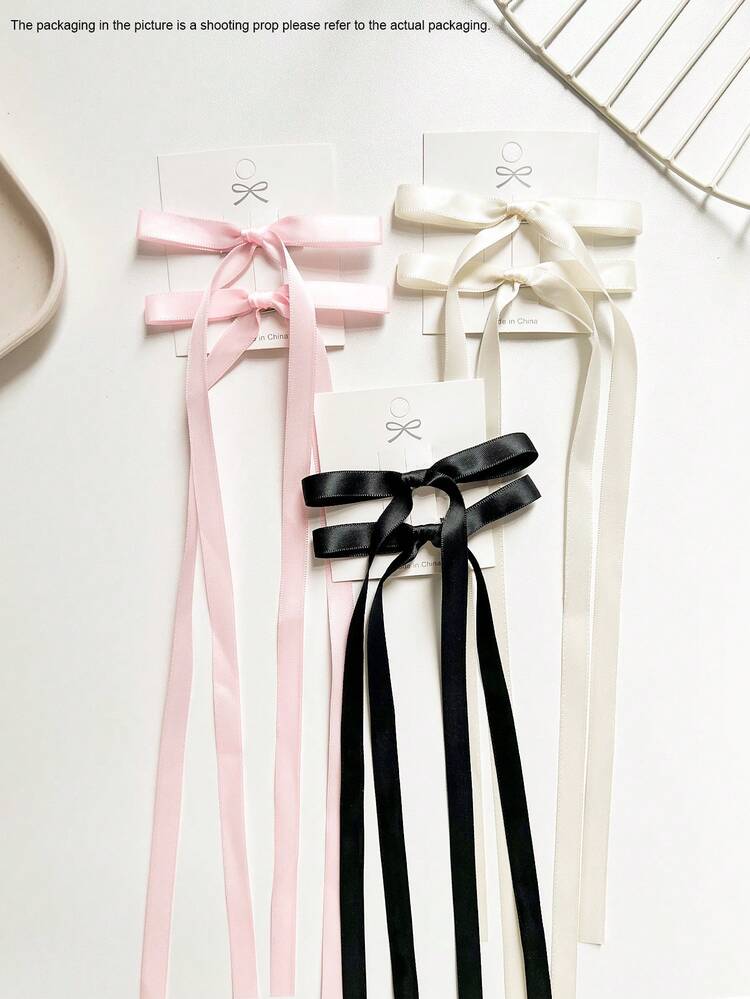 Set de 12 piezas de accesorios para el cabello de mujer, pasadores de pelo con lazos de cinta de poliéster de colores, pinzas de moda, barrettes de cabello dulces y lindas, garras de cabello elegantes de encaje, decoración de cabello estilo hada bailarina Y2K, adecuado para uso diario, pasadores de cabello, moda de otoño, lazos, accesorios para la cabeza - Multicolor - Añade 4