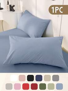 1 funda de almohada suave, funda de almohada de tamaño estándar, cierre de sobre, resistente a las arrugas, el desvanecimiento y las manchas, sin incluir el relleno de la almohada, decoración de otoño, decoración de habitación, de vuelta a la escuela, útiles escolares, blanco, rosa, negro, azul marino, beige, gris, verde, azul, verde