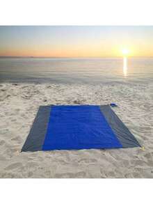 1 Large Beach Mat, Oversized Sand/Moisture Resistant Beach Blanket, Foldable Waterproof Pocket Beach Blanket, Portable And Lightweight Picnic Beach Mat, Quick Drying Outdoor Picnic Mat, Durable Waterproof Sand Resistant Beach Blanket, Sand Resistant, Portable Outdoor Blanket, Ideal Choice For Picnicking, Traveling, Camping, And Hiking, Enjoying A Beach Without Chaos, A Must-Have For Travel, With Multiple Sizes And Colors To Choose From