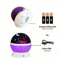 360º Galaxy Star Projector Lamp Star Master Colorful Dome Structure Lampshade - màu đen - Xem 5