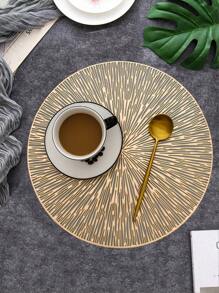 6 件金色镂空 PVC 防滑杯垫，易于清洁和清洗，适用于餐桌、节日派对、酒吧装饰