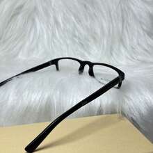 Rectangular Half-Rim Reading Glasses With Magnifying Glass And Magnetic Rest - preto fosco - 查看 4