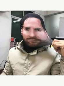 1pc 3D Full Face Mask Suitable For Pranks/Masquerade/Face Performance/Gag/Dust Cover/Balaclava, Fits All, Suitable For Ramadan, Easter, Theme Parties, April Fools' Day, Stage Performance, Gag, Thanksgiving, Etc. - Multicolor - View 4