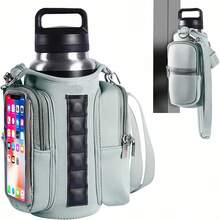 Unisex Magnetic Fitness Bag With Adjustable Shoulder Strap, Magnetic Pouch, Water Bottle Holder, Suitable For Travel, Work, Sports, Water Bottle Holder Bag With Pockets - Multicolor - View 2