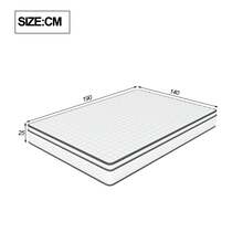 Materasso 90x200/140x190 cm, profondità 25 cm, materasso ibrido semirigido, traspirante, estremamente silenzioso ed ergonomico, rivestimento in maglia da 240 g e molle insacchettate, bianco - Bianco - Visualizzare 3