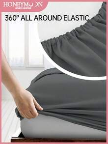 1 Stück superweiche, einfarbige Spannbettlaken, leichte, wolkenartige Bettwäsche, 25 cm tiefe Tasche, für alle Bettgrößen - Einzelbett, Doppelbett, Kingsize, Queensize, für Zuhause und Schule/Studentenwohnheim Bettwäsche-Essentials