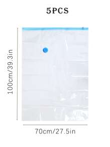 1/3/5 حقيبة تخزين فراغية موفرة للمساحة، حقيبة سفر بلاستيكية محمولة، حقيبة تخزين الملابس، حقيبة تخزين فراغية من البولي إيثيلين تيريفثالات، حقيبة تخزين فراغية شفافة بسيطة للاستخدام المنزلي للملابس والبطانيات والقمصان، منظم مساحة منزلي لغرفة النوم والحمام والخزانة.