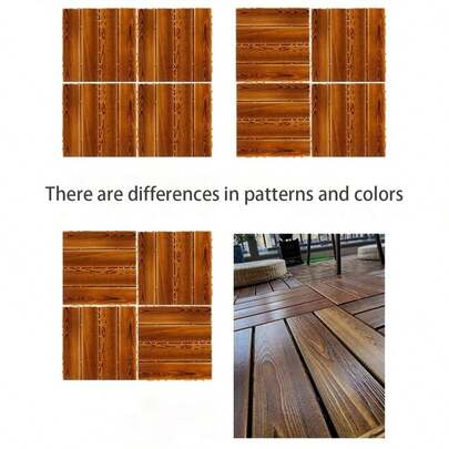 Anti-Corrosion Carbonized Wood Outdoor Garden Interlocking Thick Flooring, Indoor & Outdoor Patio Flooring