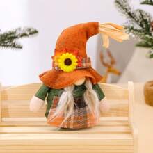 2 Pieces - Thanksgiving Autumn Christmas Halloween Decoration, Harvest Gift Handmade Elf Dwarf Doll, Suitable For Home Kitchen Farmhouse Layered Tray Holiday Festival Party
