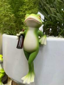 Funny Resin Frog Sculpture Garden Decorations, Art Garden Decorative Statues, Wall Hanging Planters Hanging Decorations, Home Office Desktop Planters Creative Home Decorations, Indoor Plants Decorations, Outdoor Decorations, Planting Vases Flower Pots Sculpture Decorations, Graduation Gifts For Friends, Loved Ones & Family