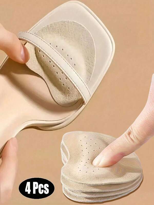 8Pcs (4 Pairs) Women's Sandal Forefoot Pads, High Heels Non-Slip Foot Care Insole Stickers, Self-Adhesive Stickers Body Care In Shoes, Suitable For Travel, Sports, Outdoor, Thick And Versions Are Optional