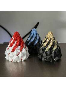 1pc 3D Printed Spiral Cone Volcano Shaped Decor, Plastic Material, Holiday Home Office Desk Decoration, Suitable For Thanksgiving, Birthday, Valentine's Day, Christmas, Bridal Shower, Bar And Adult Party, Wedding, Spring, Halloween