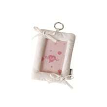 1PC Photocard Protector Keyring 3in Cloth Bowknot Ruffle Photocard Holder Keychain Display Idol Photo Card Frame Kawaii Bow Hanging Picture Card Holder - Multicolor - View 15