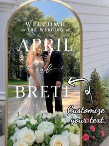 1 autocolant/decal personalizat pentru oglindă, pentru nuntă, întâlnire, ziua de naștere, aniversare, cadou DIY, lucrat manual, scris de mână, autocolant de nuntă, autocolant cadou. Autocolant holografic cu nume pentru pahar, cană, rolă, balon, autocolant caligrafic, nume de pahar, decor cutie cadou, autocolant personalizat cu text cu sclipici, potrivit pentru toate suprafețele netede, lucios, de unică folosință, ambianță caldă.