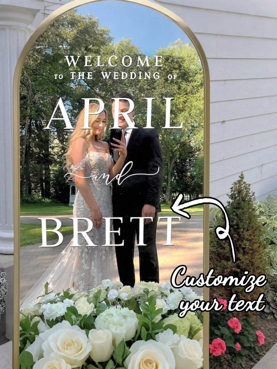 1 autocolant/decal personalizat pentru oglindă, pentru nuntă, întâlnire, ziua de naștere, aniversare, cadou DIY, lucrat manual, scris de mână, autocolant de nuntă, autocolant cadou. Autocolant holografic cu nume pentru pahar, cană, rolă, balon, autocolant caligrafic, nume de pahar, decor cutie cadou, autocolant personalizat cu text cu sclipici, potrivit pentru toate suprafețele netede, lucios, de unică folosință, ambianță caldă.