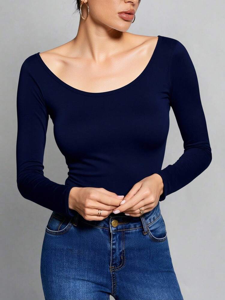 Set 2 Blusas Mujer Manga Larga Interior Térmico Invierno Dama - Azul y blanco - Añade 2