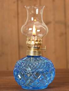 1 szt. Szklana lampa naftowa Rustykalna duża zabytkowa szklana lampa naftowa Antyczne lampy naftowe do użytku w pomieszczeniach Oświetlenie awaryjne Komora lampy przeciwhuraganowej (nie zawiera płynu)