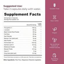 Miriyalyad True Fem Women's Hormonal Balance Supplement – 13-In-1 Herbal Blend With Saw Palmetto, Fenugreek, Maca & Vitex – Daily Support For Mood, Energy, Menstrual & Menopausal Health – Vegan, Non-GMO – 100% Natural (Pack Of 1)[1 PCS] - 1件 - 查看 5