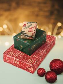 3 Pack Weihnachtsgeschenkpapier, Kraftpapier, Vintage-Weihnachtsgeschenkverpackungspapier, Weihnachtsdekoration, Partyzubehör für frohe Weihnachten, Heimdekoration, Zimmerdekoration, DIY-Geschenkverpackungsetiketten, Verpackungsaufkleber, Gastgeschenke, Weihnachtsgeschenke, Weihnachtsfeierdekoration, Weihnachtsdekoration, Dekoration für das neue Jahr 2026, Winterweihnachtsdekoration, Weihnachtsgeschenke für Zuhause, Weihnachtsdekoration - Weihnachtsgelbes Kraftpapier - Übersicht 9