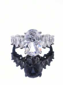 1 Stück romantischer 925 Sterling Silber Kubikzirkonia Ring Hochzeitschmuck für Frauen Edler Schmuck