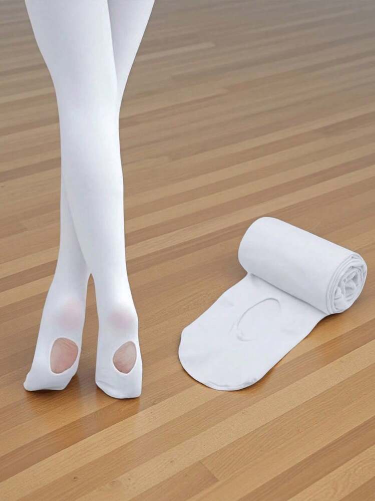 1 st barnbalett-/dansstrumpbyxor, hudfärgade professionella balettstrumpor, perforerade undersökningsleggings för vuxna, ogenomskinliga strumpbyxor - Dammrosa - Visa 19