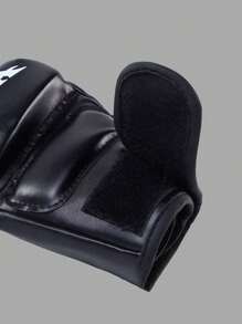 1 Pair Of Pu Boxing Gloves Mma Gloves Half Finger Sandbag Taekwondo Muay Thai Gloves Professional Boxing Training Equipment