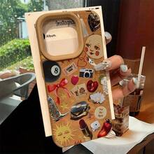 Funda para phone 16 Pro, 12, X, 15 Plus, XS, 13, 14 y 11 con diseño estampado. Lente alta, fabricada en piel sintética suave. - Colores mixtos 1 - Ver 2