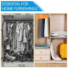 8pcs Large Transparent Vacuum Compression Bag, Vacuum Sealed Bag, Saving Space For Home Storage, Large Capacity Dust-Proof Sealed Storage Bag, Essential For Travel Storage And Returning To School