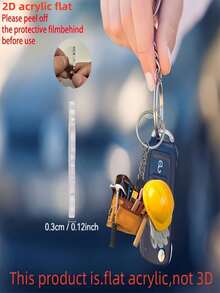 2 piezas Decoraciones de llave acrílica con diseño plano de martillo, llave inglesa y otras herramientas, adecuadas para el Día del Padre, decoración del espejo retrovisor del coche, accesorios interiores del coche, mochilas, llaveros, decoración del hogar, cocina, bolsas y llaveros, creativas y perfectas para festivales, dibujos animados, naturaleza, fiestas, calles, acrílico, llavero de dibujos animados, accesorios de coche de todas las temporadas, encantos de bolsa, portaidentificaciones con cordón, accesorios de coche, regalos de Navidad - Multicolor - Ver 7
