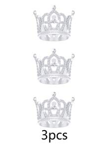 6 Pieces Alloy, Mini Crown Princess Tiara Headband, Party Supplies, Party Favors And Decorations With Holiday Tiara Set Valentine's Day Accessories