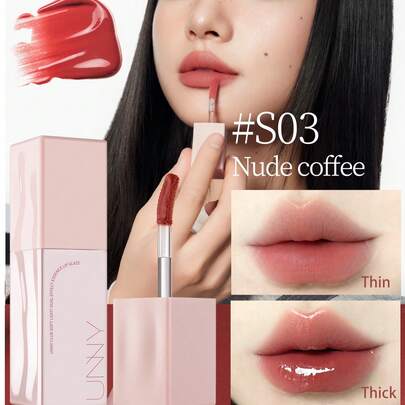 unny club Son bóng dưỡng ẩm, Tinh chất dưỡng môi, Công thức cấp ẩm, Son bóng dạng bóng, Son bóng làm đầy môi, Son môi dạng lỏng lâu trôi, Son môi dạng lỏng mỏng nhẹ