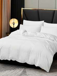 2/3pcs Duvet Cover Set, Bedding, Solid Color Bedding Set, Cozy Room Decoration, Soft And Anti-Pilling Bedding, Comfortable And Breathable Bed Set, Dustproof Duvet Cover Set, 1pc Duvet Cover With 1/2pcs Pillowcases (Without Filler), For Single, Twin, Full, King, Queen Bed Sizes, Suitable For Bedroom, Guest Room, Dormitory, All Seasons, Machine Washable,Fall Decor,Autumn Decor,Room Decor