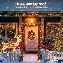 GEARLITE Cadena de luces con pilas para interiores, 2 x 10 m, 100 luces LED con pilas, blanco cálido, 8 modos, para decoración de fiestas, decoración de Navidad, balcón