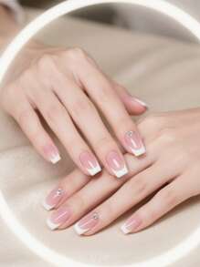 1pc Geometric Pattern French Tip Nail Stickers French Nail Art Airbrush Templates Funny Printing Decal 3D Self-Adhesive Hand Painted French Manicure Decals For Acrylic Nails Decoration,Nail Supplies,Nail Tools,Nail Art Tools,Back To School,Nails,Nail Tools For Press On Nails,Manicure Pedicure Tools