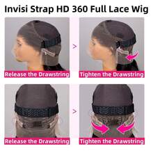 NARNI 36 Inch 360 Body Wave Lace Front Wigs Human Hair Pre Plucked Glueless Wear And Go 5x5 Lace Closure Wig 250% Density 13x4 HD Body Wave Lace Front Wigs Human Hair For Women Brazilian Invisi Strap 360 HD Full Lace Frontal Wig With Baby Hair Black Color - Natural Black - 查看 10
