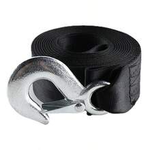 Boat Trailer Winch Strap With Hook Heavy Duty Tow Rope Marine Strap With Hook - Black - View 4