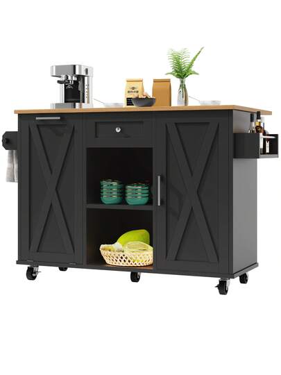 Sairedel Moderne Kitchen Isl In Wit Multifunctional Buffet Cabinet Integrated Trash Can Compartment Flexible Dining Tafel Snack Shelves Stretch Function Cabinets Intelligent Storage Space The Area view 7