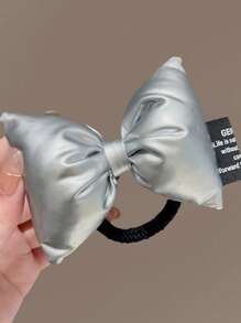 1 件女士多色蝴蝶结 PU 皮革发带，时尚日常佩戴可爱，Y2k 情人节情人节马尾辫夹发圈橡皮筋发绳弹性发带，发球，头饰 - 彩色 - 查看 9