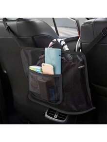 1 Peça Bolsa de Rede de Armazenamento de Assento de Carro de Grande Capacidade, Bolsa Suspensa Multiuso para Assento, Organizador Portátil Adequado para a Maioria dos Carros/SUVs e Outros Veículos - A - Visão 1