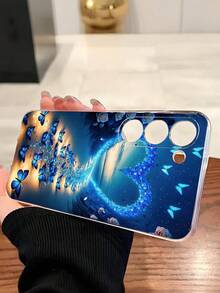 1个蓝色蝴蝶爱心透明软手机壳，兼容三星Galaxy A04e/12/A13/A14/A34/A50/A52/A53/A54/S21/S22/S23/S24/S25/S25Ultra，防水防震防摔防刮，国际版，非国内版 - 無色 - 查看 4