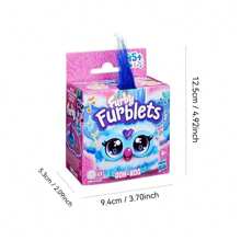 Hasbro Furby Furblets Ooh-Koo Mini Friend, Rock Music, Speaks Only Furbish, Electronic Plush Toys For Girls & Boys, Interactive Pets, Blue & White, Back To School Gifts, Ages 6+ - OOH-kOO - View 8