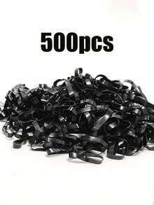 100/300/500/1000 chiếc Dây chun nhỏ màu đen dày dặn dùng một lần, phụ kiện tóc, dây buộc tóc bền chắc. - Nhiều màu - Xem 4