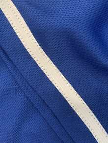 Men's Baseball Jersey 30 Blue Button-Down Embroidered Sports T-Shirt Gym Clothes Men Basic T Shirt - Blue - View 4