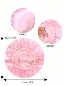 1pc Mulberry Silk Sleep Cap, Satin Hair Wrap, Soft Elastic Waist Mulberry Silk Pajamas, Silk Hair Turban Suitable For Curly Hair Home Bathroom Decor Fall Decor Back To School Blush PinkBlush Pink