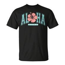 Aloha State Of Mind Summer Vation Hawa Beach Family T-Shirt - 黑色6 - 查看 1