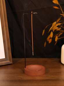 1pc/Set Hanging Incense Burner With Base, Incense Stick Holder, Zen-Style Indoor Wooden Decor (Incense Not Included), Modern Creative Incense Burner, Suitable For Home Prayer, Home Decor, Office Decor, Can Be Used As Holiday Gift, Back To School Gift, Souvenir Or Living Room Decor, Girlfriend Gift, Birthday And Graduation Gift, Ramadan Utensils, Ramadan Purposes, Ramadan Gifts, Eid Giveaways - Multicolor - View 4